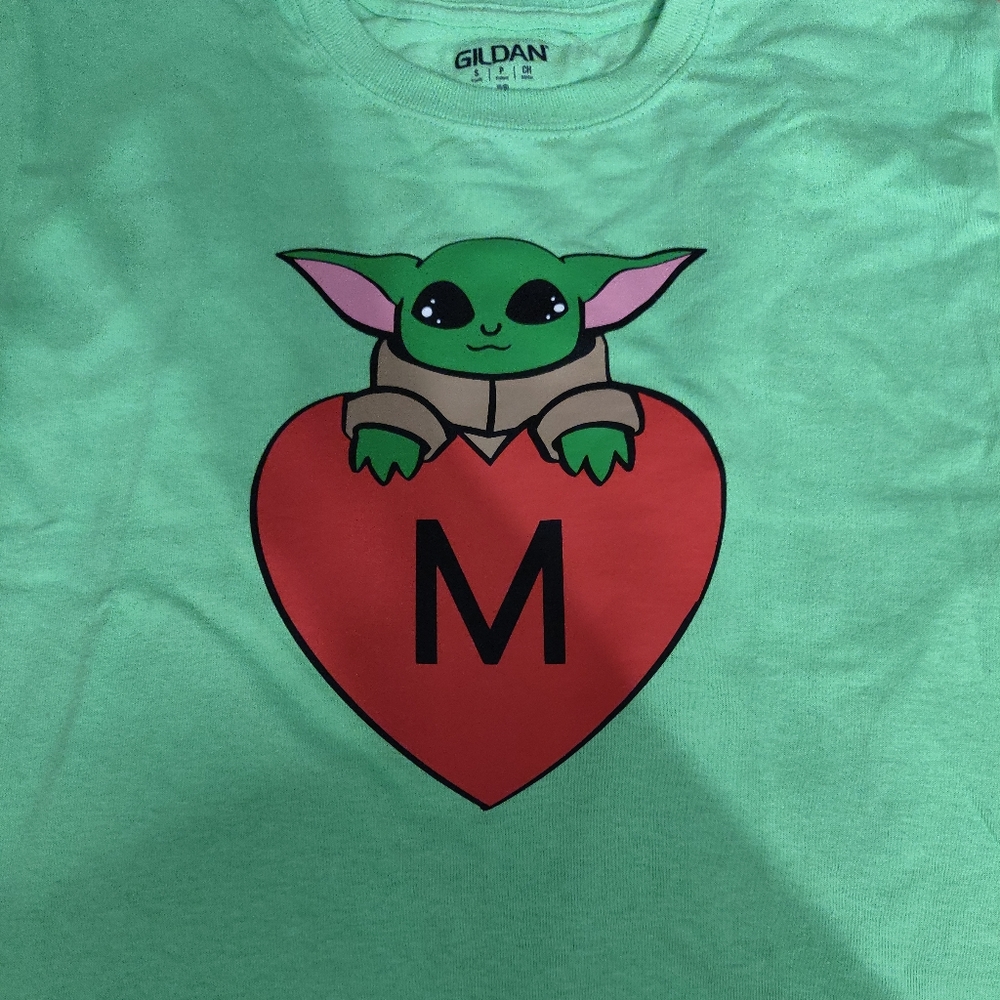 The Mandalorian w/Heart Custom Shirt Youth Size S